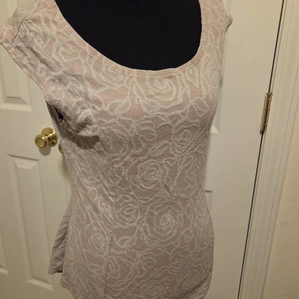 New York & Company Pink Floral Blouse